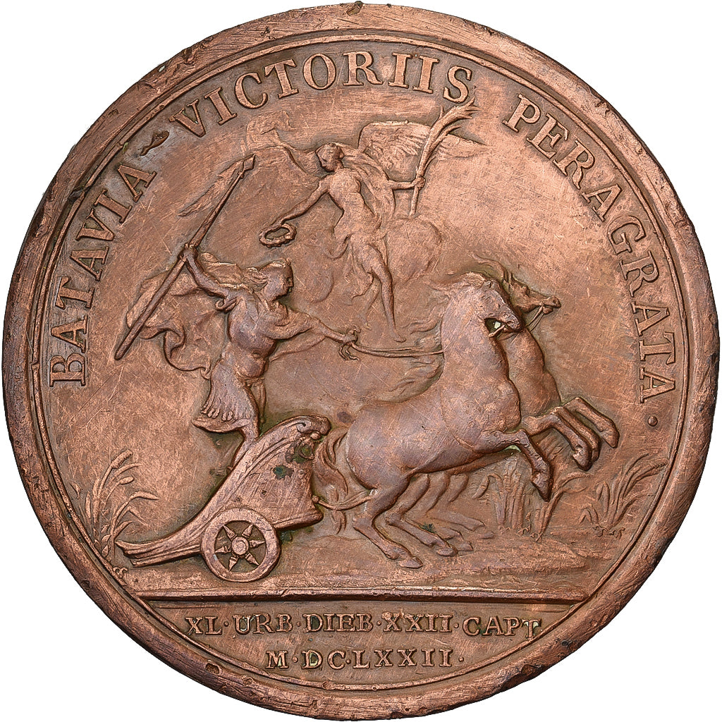 França, medalha, Louis XIV, Prise de Quarante Villes en Hollande, 1672, Bronze