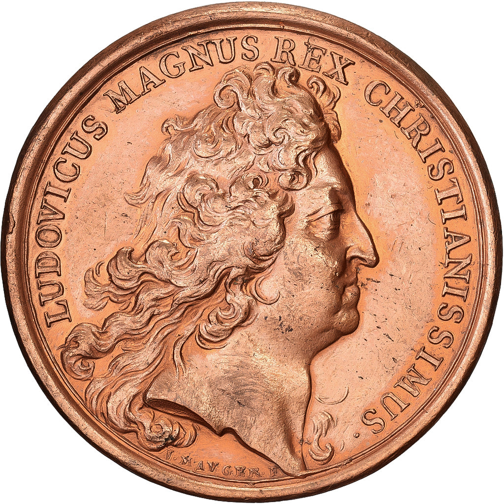 Francia, medaglia, Louis XIV, Prise de Barcelone, 1697, Bronzo, Mauger