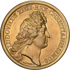 France, Medal, Louis XIV, Louis XIV, Campagne de Flandre, 1667, Bronze, Mauger