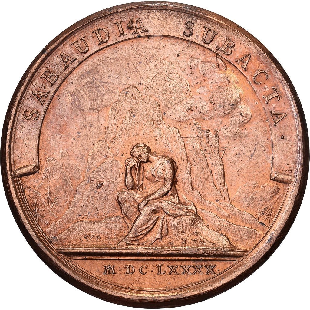 Francia, medaglia, Louis XIV, Conquête de la Savoie, 1690, Bronzo, Mauger