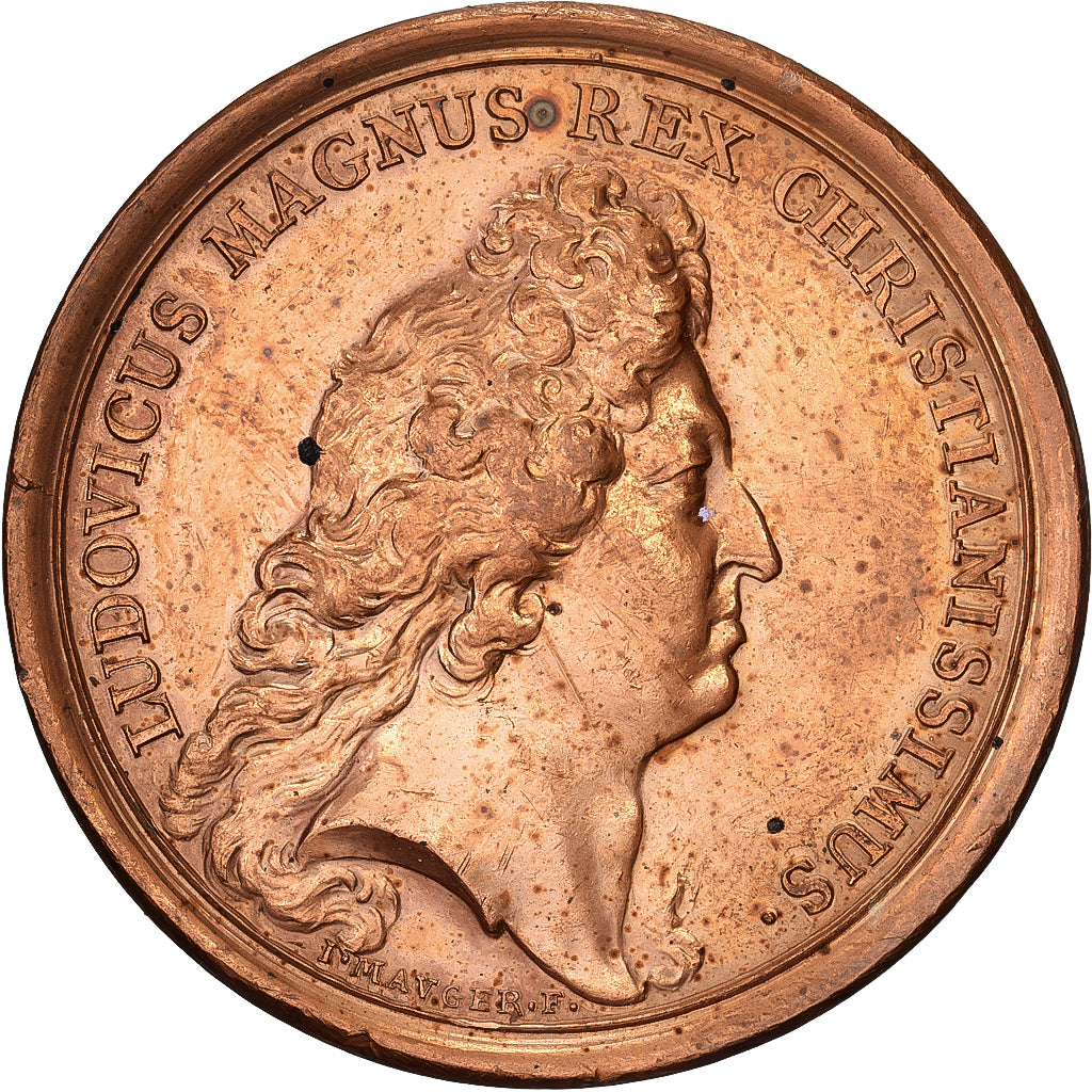 Francia, medaglia, Louis XIV, Secours de Messine, 1675, Bronzo, Mauger