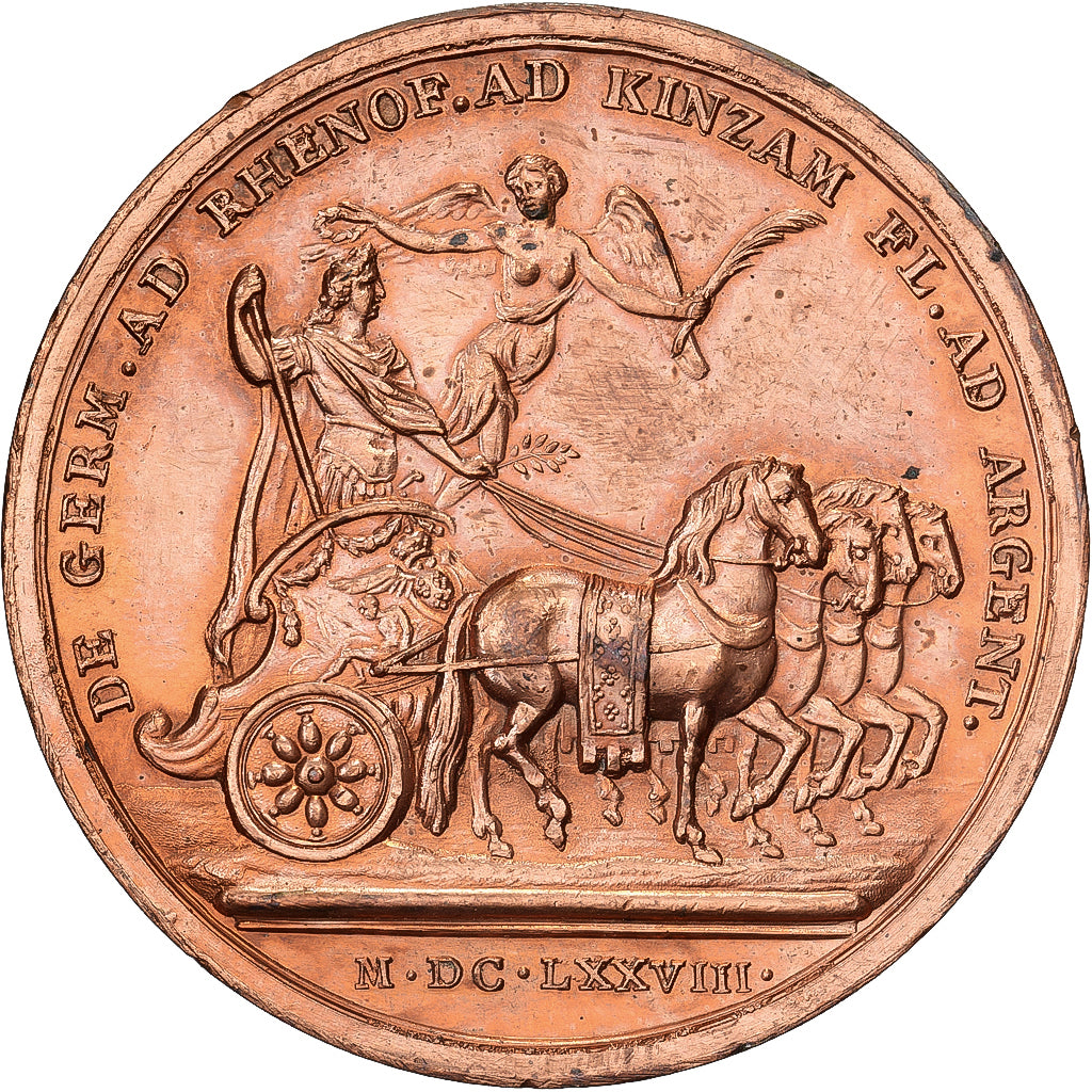 Frankreich, Medaille, Louis XIV, Campagne d'Allemagne, 1678, Kupfer, Mauger