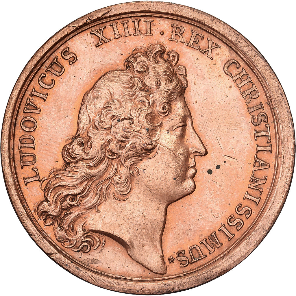 Francia, medaglia, Louis XIV, Levée du Siège de Charleroi, 1672, Bronzo