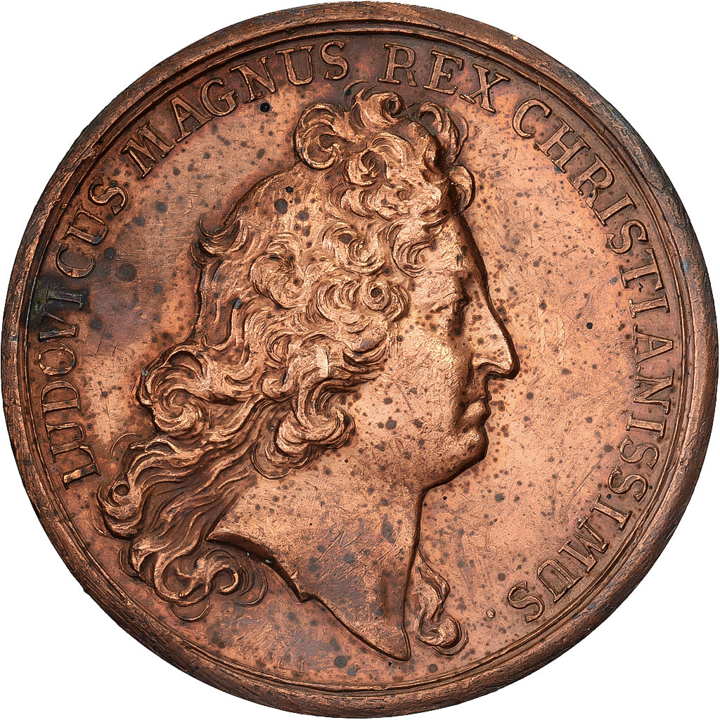 Francia, medalla, Louis XIV, Combat de Saint-Denis, 1678, Bronce, Mauger