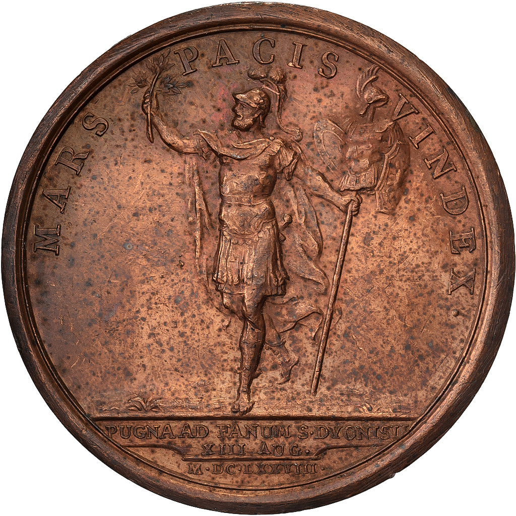 Francia, medalla, Louis XIV, Combat de Saint-Denis, 1678, Bronce, Mauger
