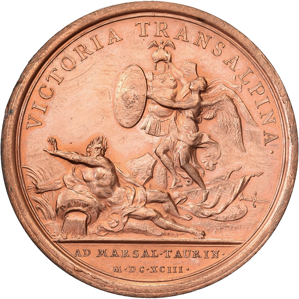 France, Médaille, Louis XIV, Bataille de la Marsaille, Près de Turin, 1693