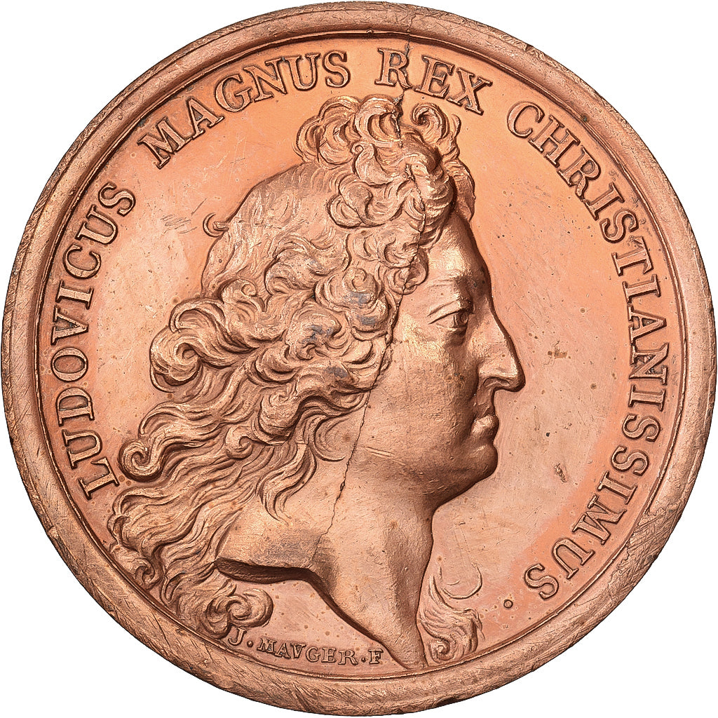 Francja, medal, Louis XIV, Paix de Ryswick, 1713, Miedź, Mauger, Ponowne bicie