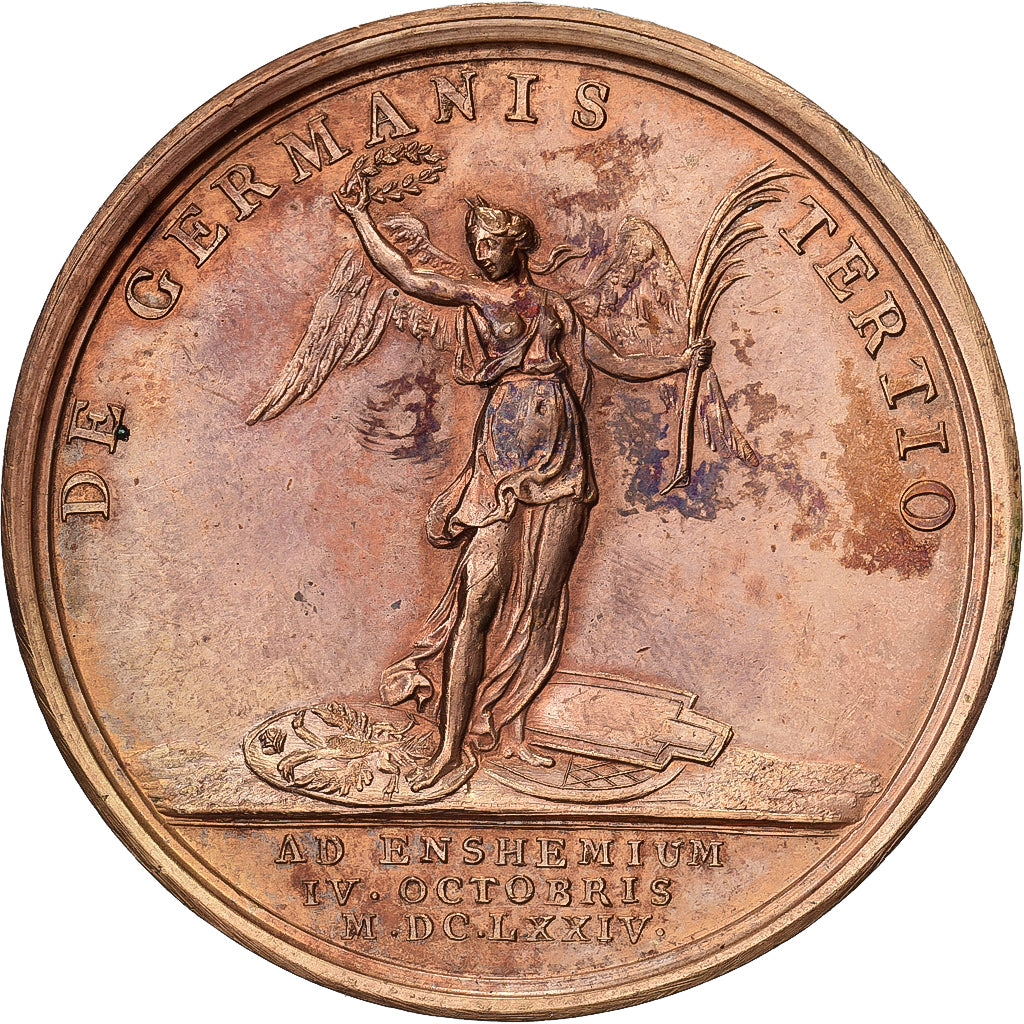 Frankreich, Medaille, Bataille d'Entzheim, 1672, Kupfer, Mauger, Restrike, VZ