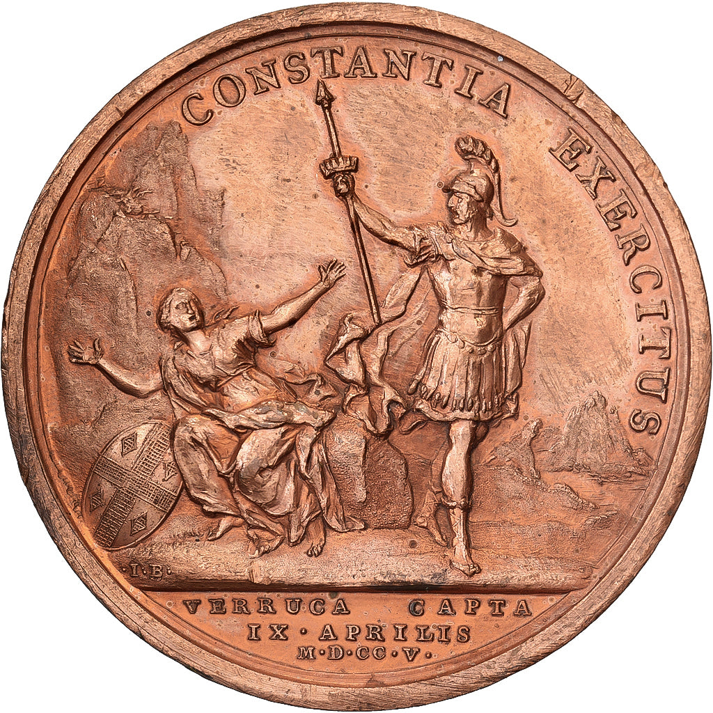 Frankreich, Medaille, Louis XIV, Prise de Verrua, 1705, Kupfer, Mauger