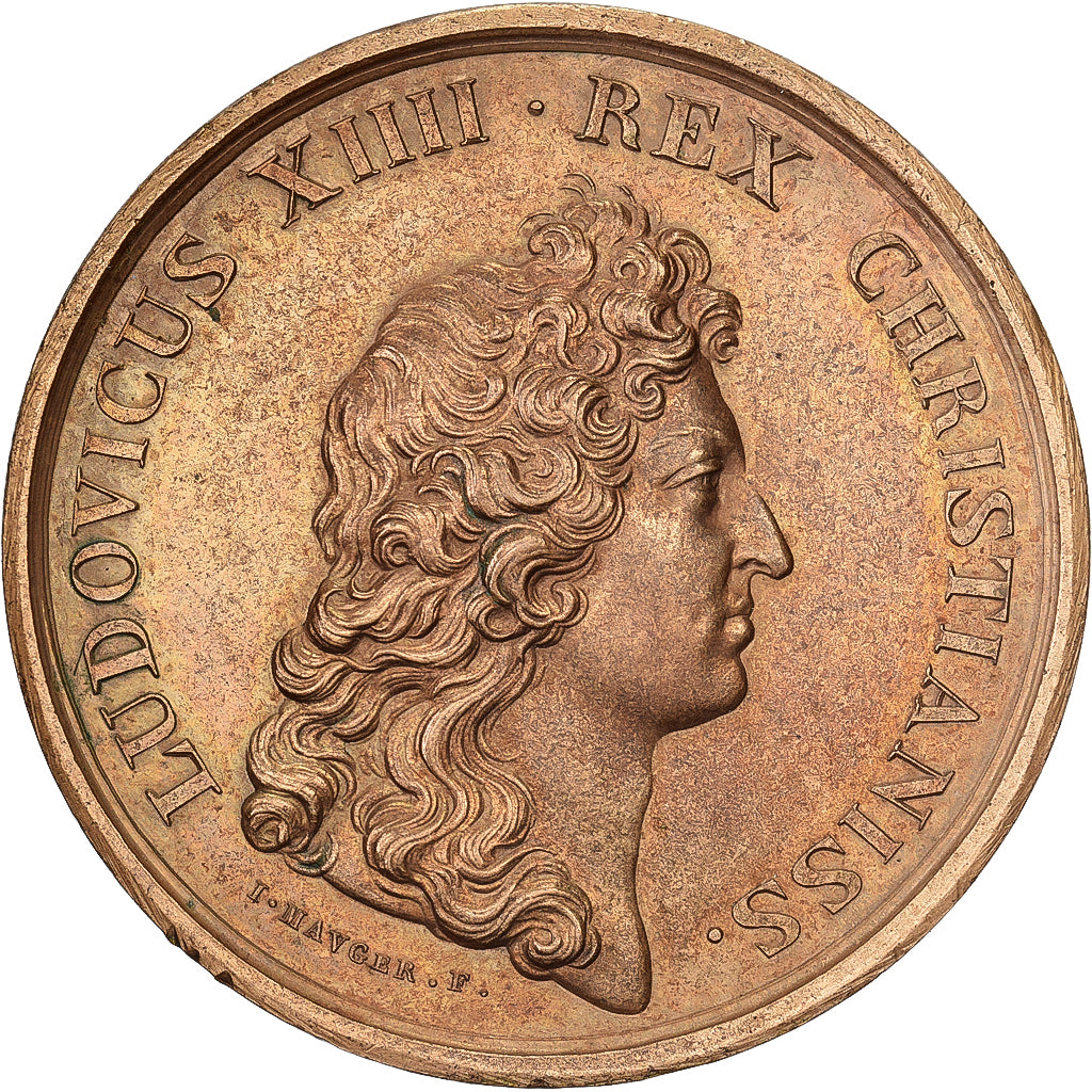 Francia, medaglia, Louis XIV, Secours donné aux Hollandais, 1666, Bronzo