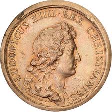 France, Medal, Louis XIV, La Devise du Roi, 1663, Bronze, Mauger, Restrike