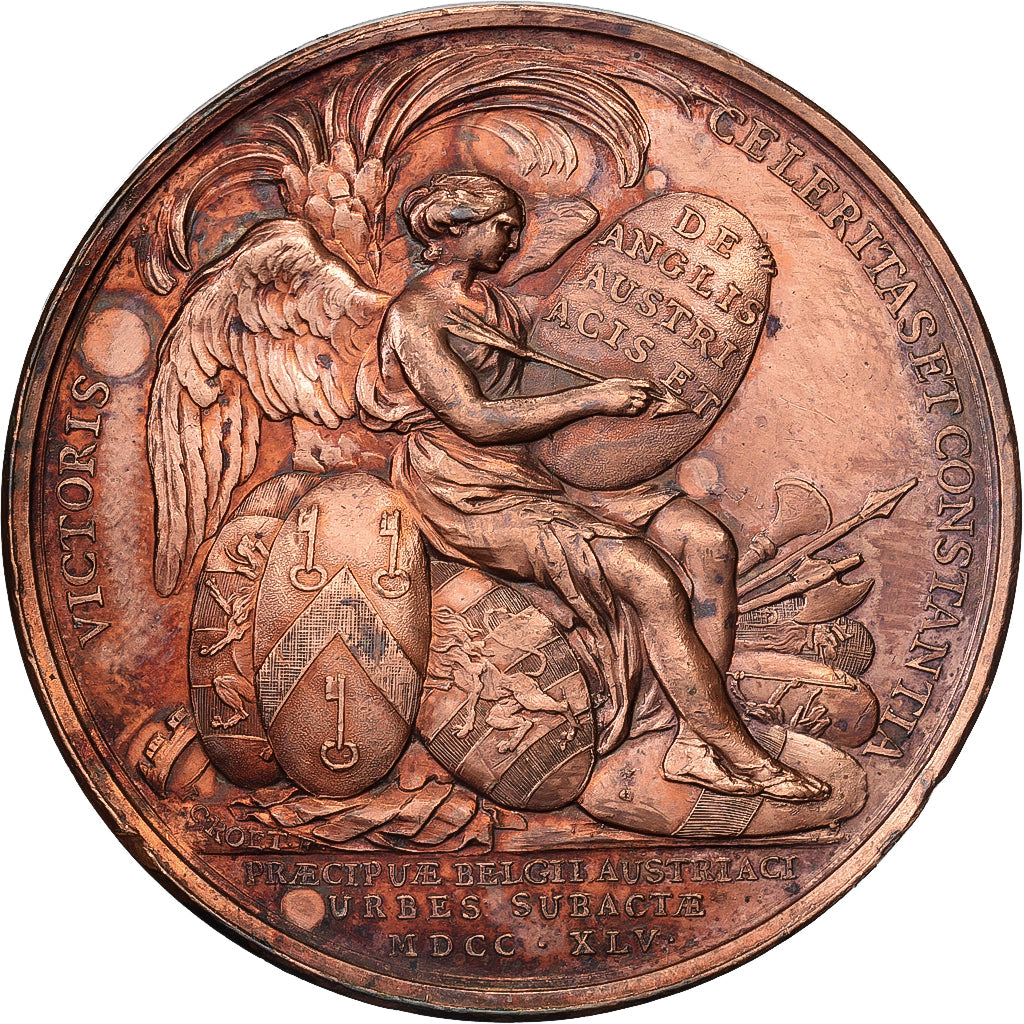 Frankreich, Medaille, Victoires Françaises en Flandre, 1745, Kupfer