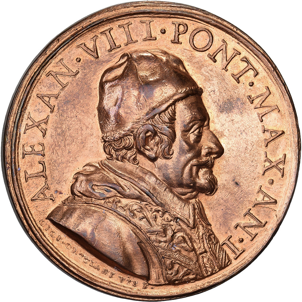 CIUDAD DEL VATICANO, medalla, Alessandro VIII, Vittorie del 1690 dei veneziani