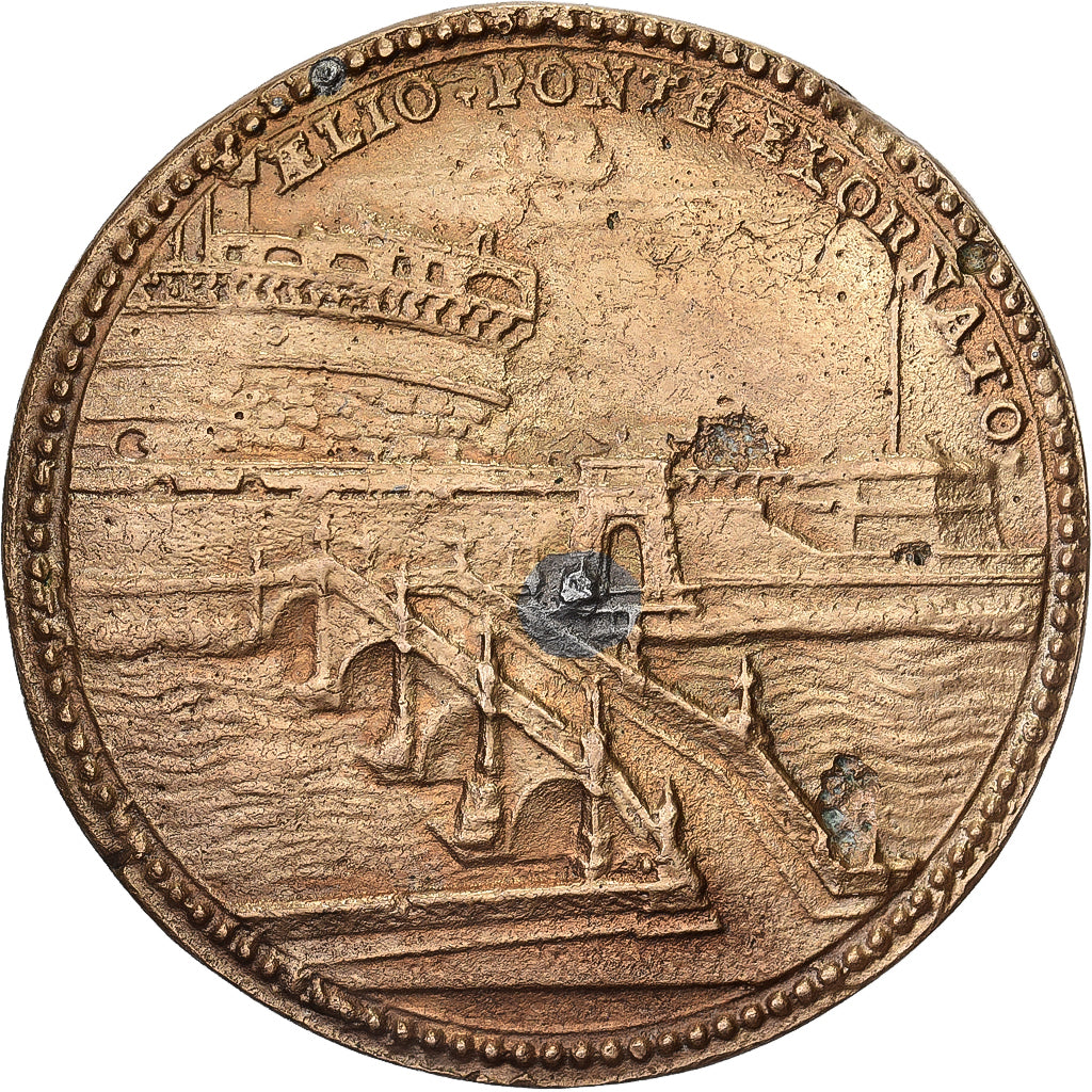 Vatican, Medal, Clément IX - Restauration du pont Saint-Ange, 1669, Copper