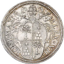 Papal States, Alessandro VII, Testone, Rome, Argento, SPL