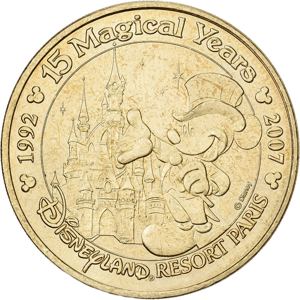 Francja, Token, Disneyland n° 13 - 15 magical years, 2008, Miedzionikiel