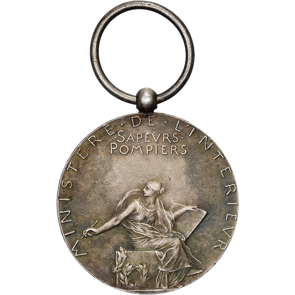 Francia, Sapeurs Pompiers, Ministère de l'Intérieur, medalla, 1900, Muy buen