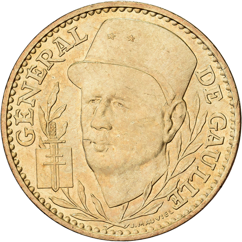 Frankreich, Medaille, Charles De Gaulle, 1990, Copper-Nickel Gilt, UNZ
