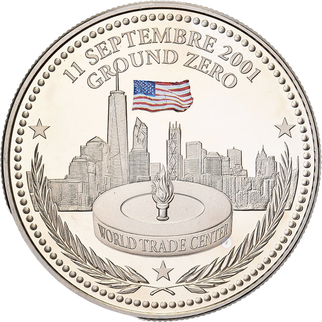 Francia, medalla, World Trade Center, 11 Septembre 2001, Ground Zéro, Cobre -