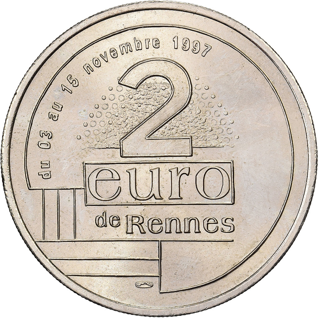 France, 2 Euro de Rennes, 1997, Copper-nickel, MS(63)