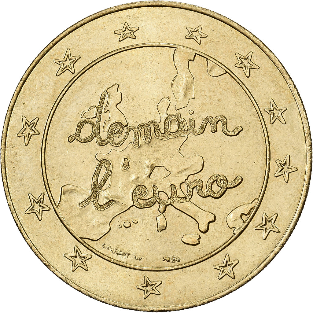 Francja, Token, 1.5 Euro Centres Leclerc, 1996, MS(63), Miedź-Nikel-Aluminium