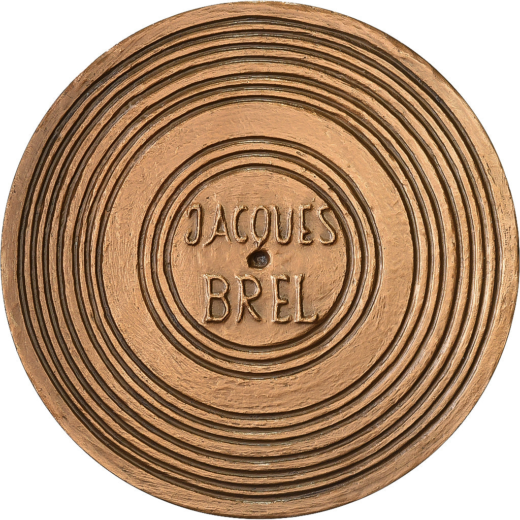 Francia, medaglia, Musique, Jacques Brel, le Plat Pays, 1979, Bronzo, SPL