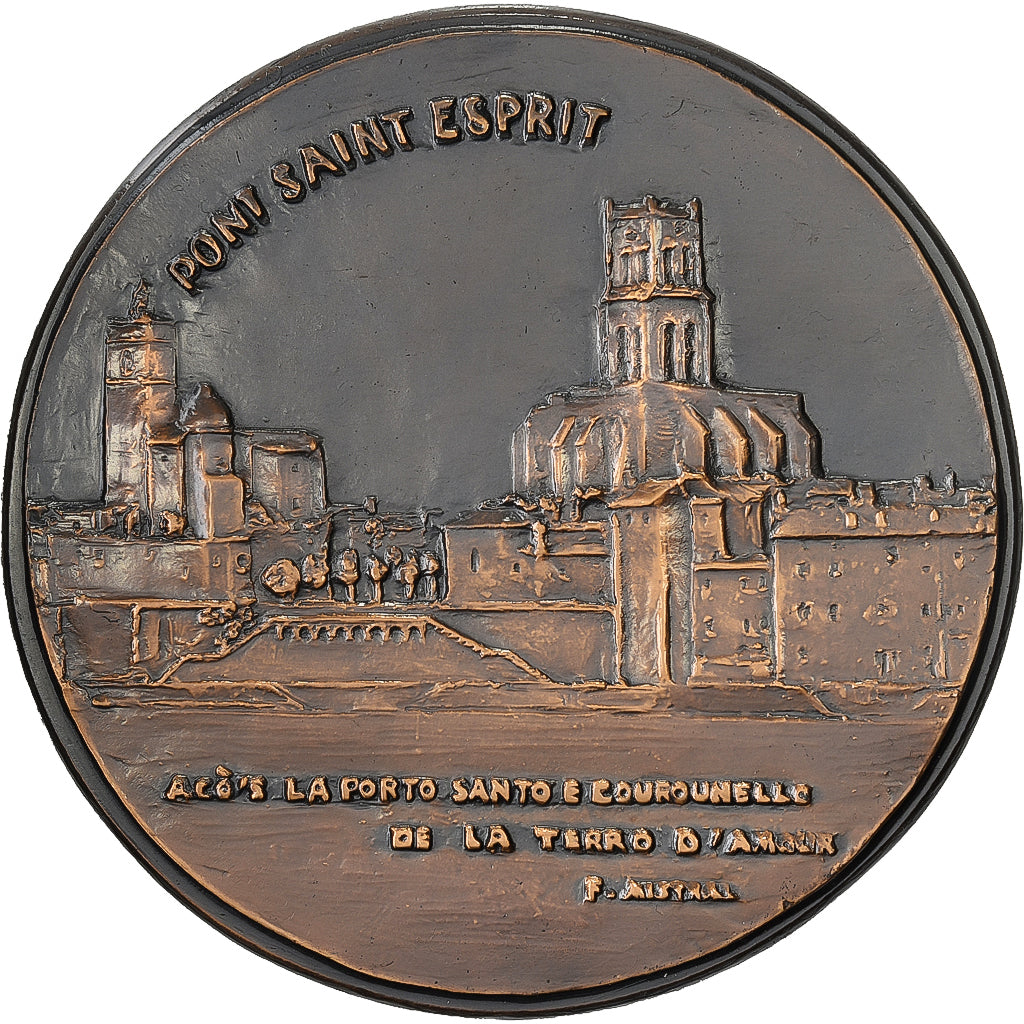 Francia, medaglia, Le Pont saint-Esprit, Gard, Bronzo, Courbier, SPL