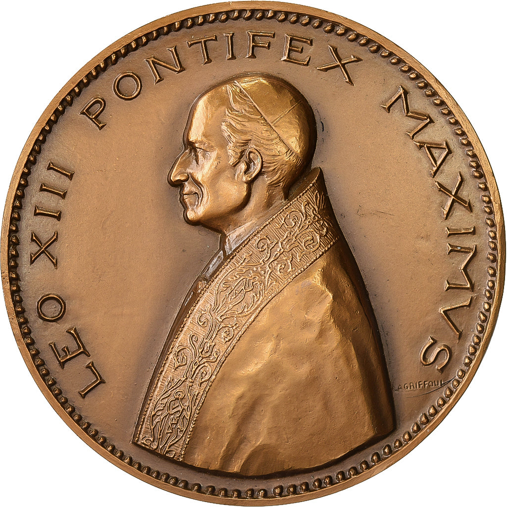 Francia, medaglia, Le Pape Léon XIII, 1966, Bronzo, Lagriffoul, SPL