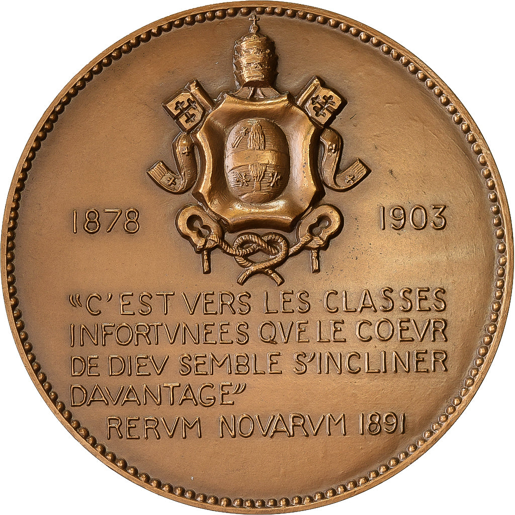 Francia, medaglia, Le Pape Léon XIII, 1966, Bronzo, Lagriffoul, SPL