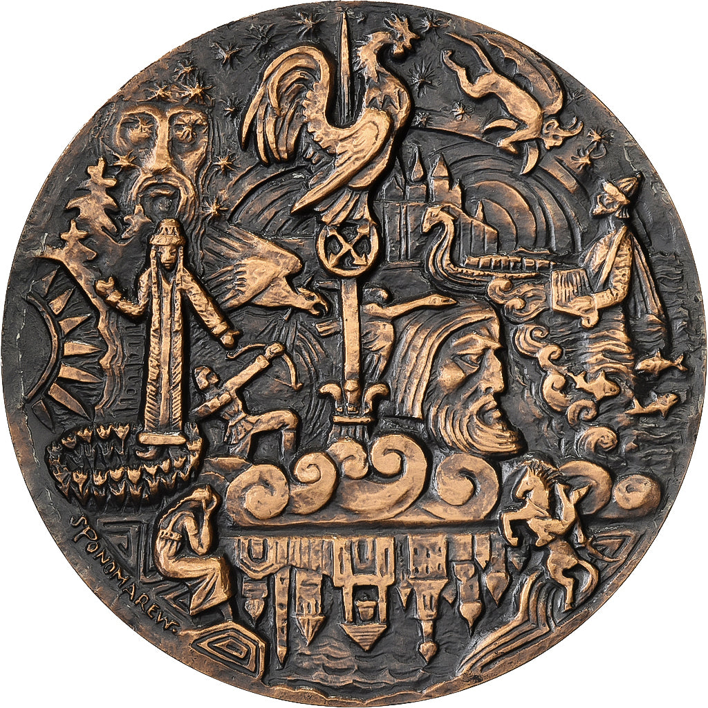 Frankreich, Medaille, Nikolaï Rimski-Korsakov, 1966, Bronze, Ponomarew, UNZ