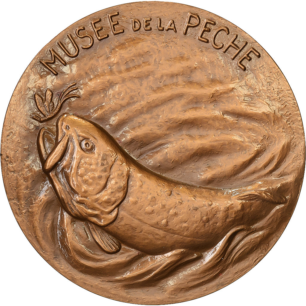 France, Medal, La Bussière - Musée de la pêche, Bronze, Coutré, MS(63)