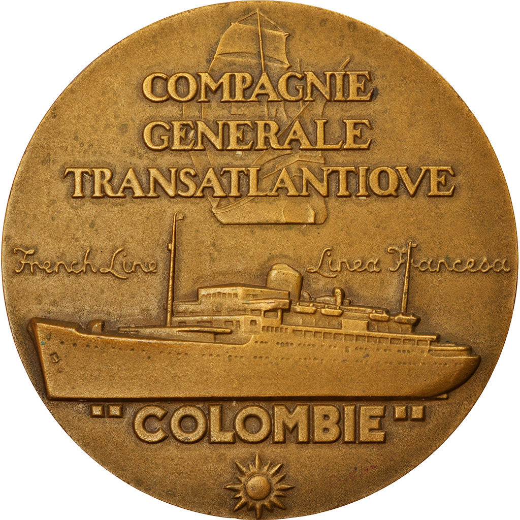 France, Médaille, Compagnie Générale Transatlantique, Colombie, Shipping
