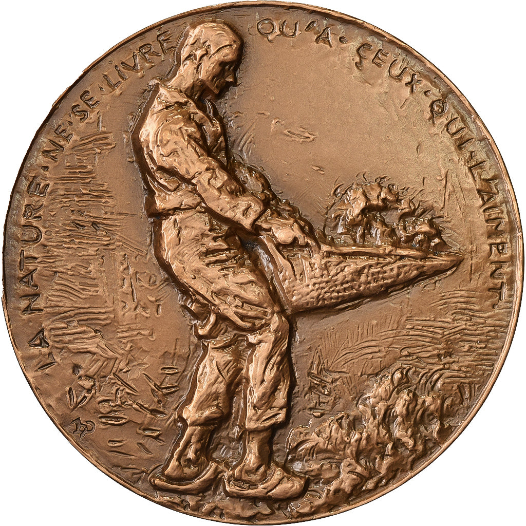 França, medalha, Jean-François Millet, n.d., Bronze, Dropsy, MS(63)