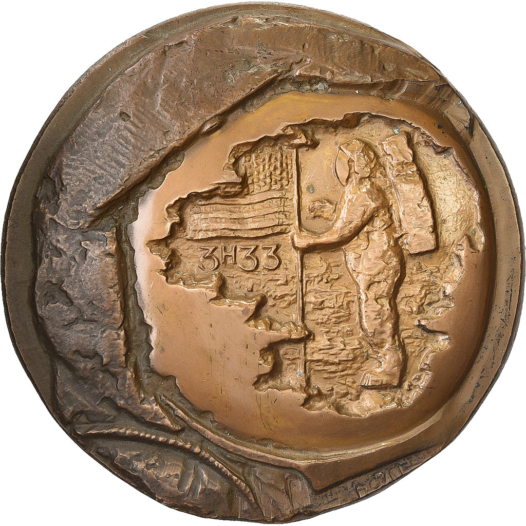 Frankrijk, Medaille, Le Premier Pas sur la Lune, Neil Amstrong, 1969, Bronzen