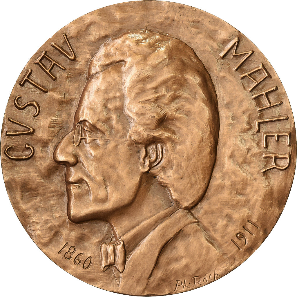 France, Médaille, Gustav Mahler, 1967, Bronze, SPL, Jean-Philippe Roch