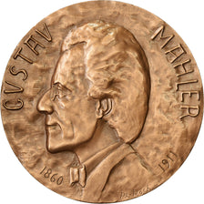 France, Médaille, Gustav Mahler, 1967, Bronze, SPL, Jean-Philippe Roch