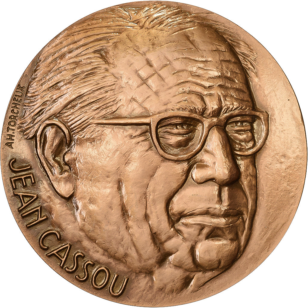 França, medalha, Jean Cassou, 1966, Bronze, Torcheux, MS(63)