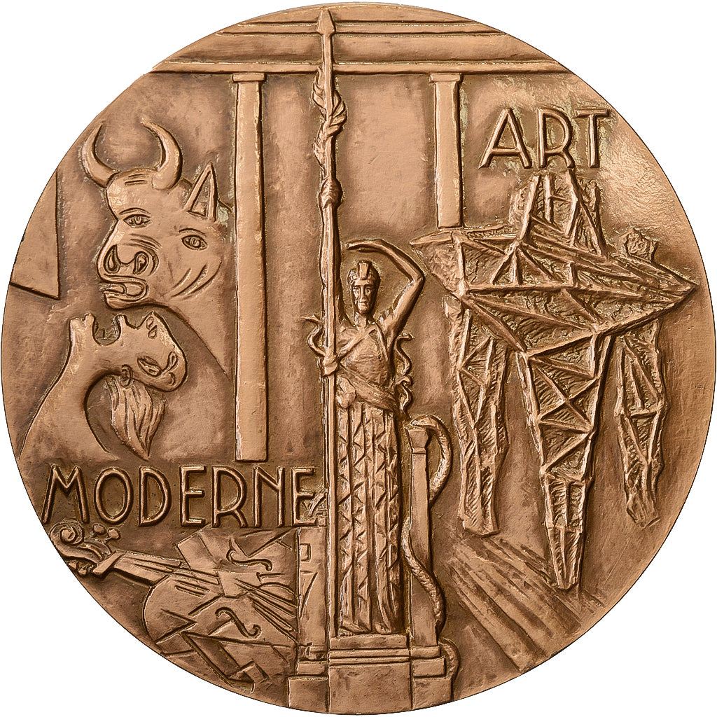 França, medalha, Jean Cassou, 1966, Bronze, Torcheux, MS(63)