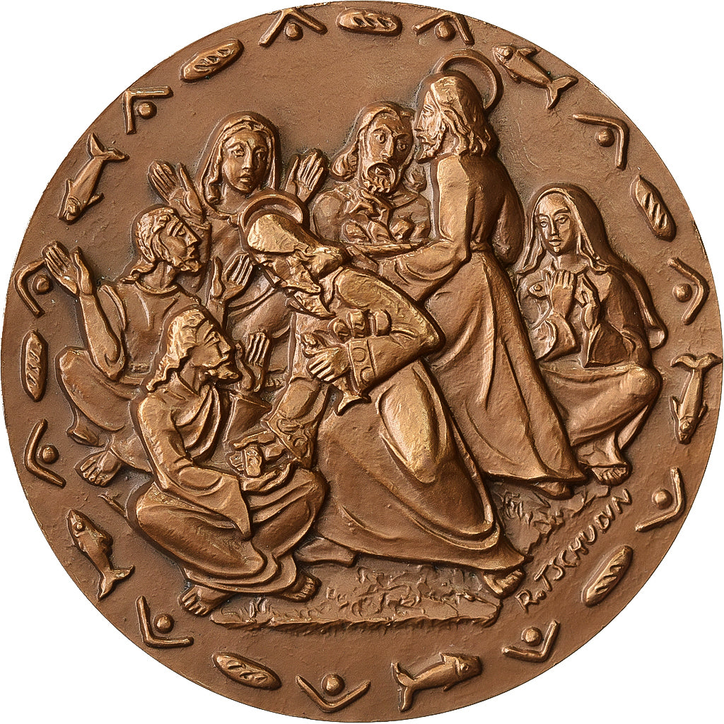 France, Medal, Apotre Saint Philippe, 1966, Bronze, Tschudin, MS(63)