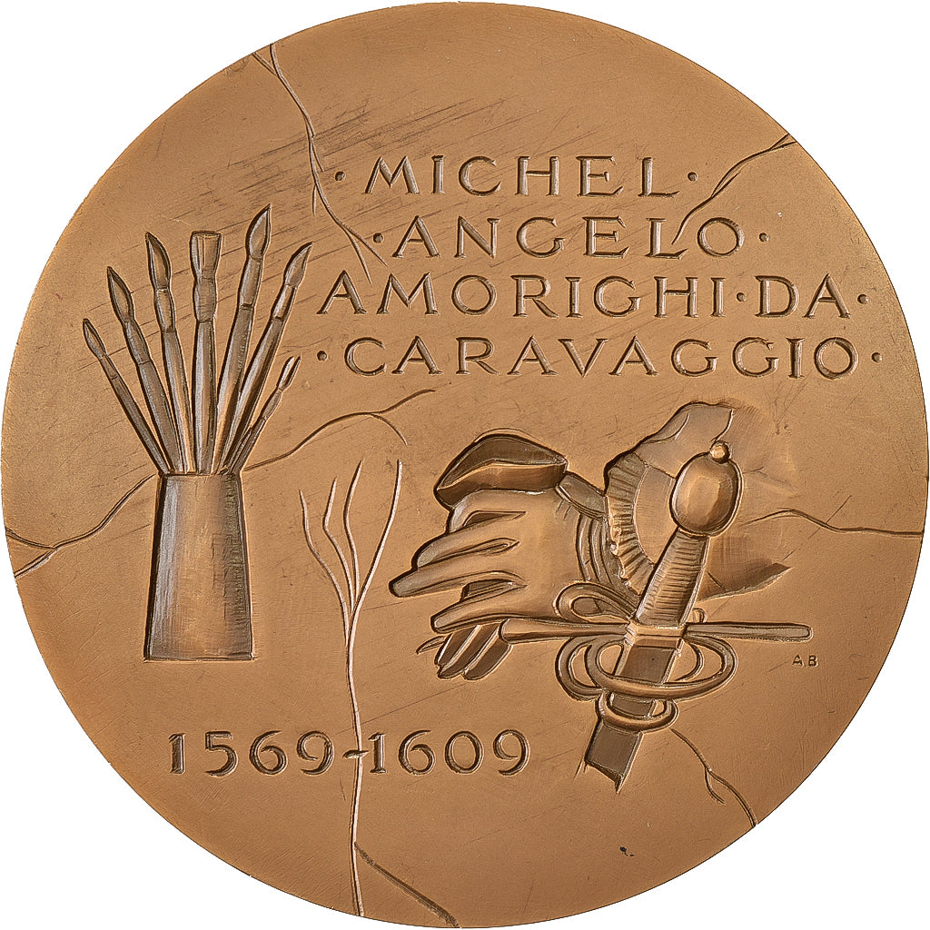 Francia, medaglia, Le Caravage, Michel Angelo, Bronzo, Bloc, SPL