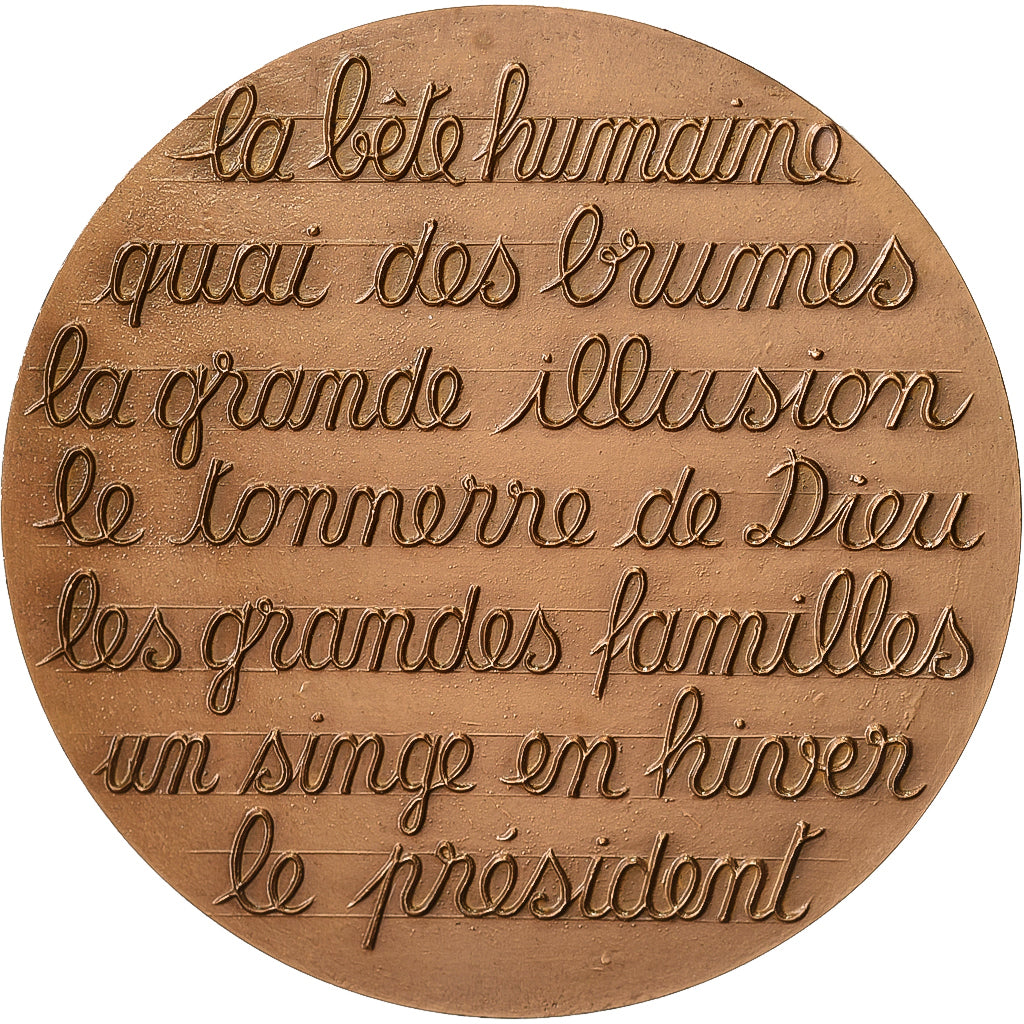 Frankreich, Medaille, Jean Gabin, 1966, Bronze, Gibert, UNZ