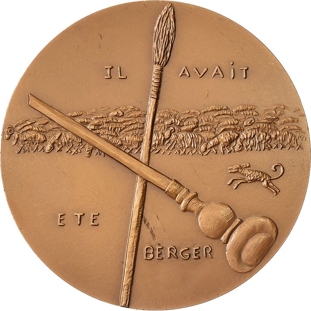 França, medalha, Mantegna, 1966, MDP, Bronze, Hélène Guastalla, MS(63)