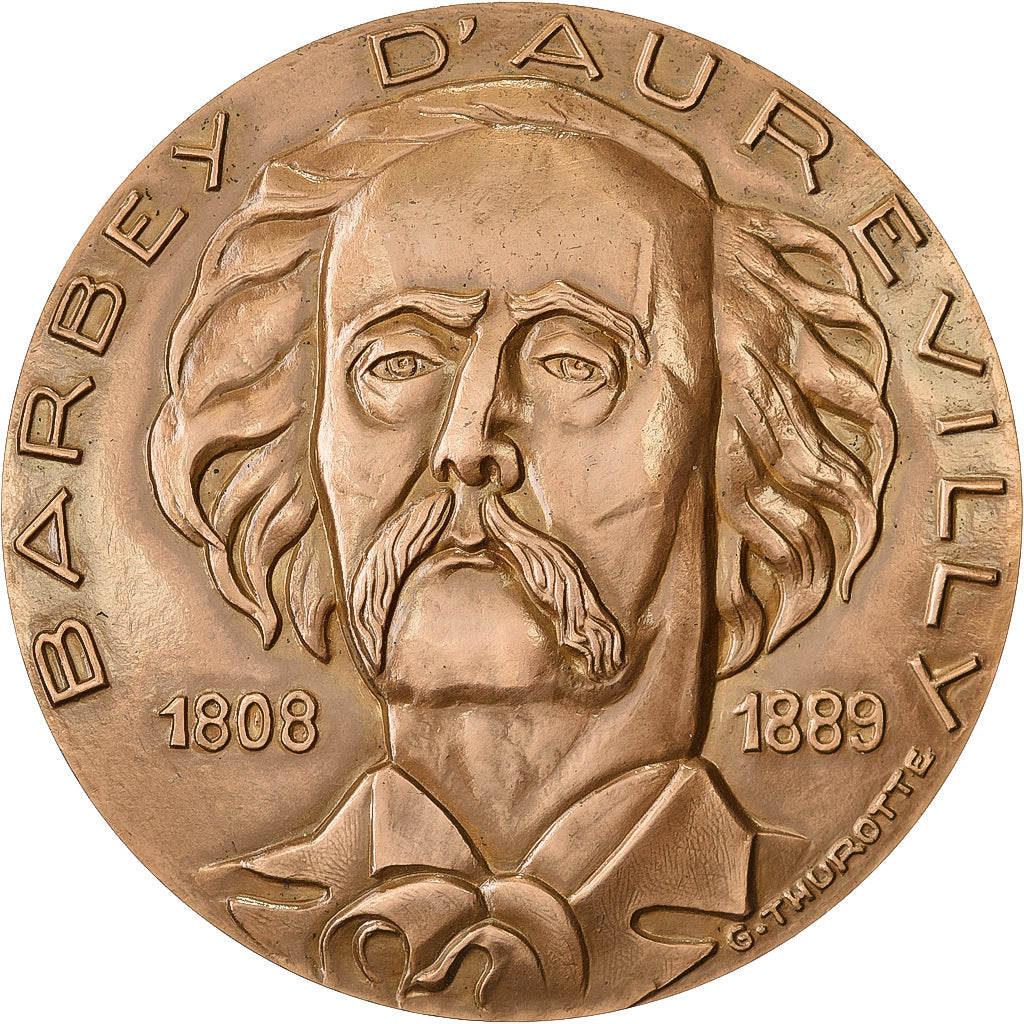 Francia, medaglia, Barbey d'Aurevilly, 1966, Bronzo, Thurotte, SPL