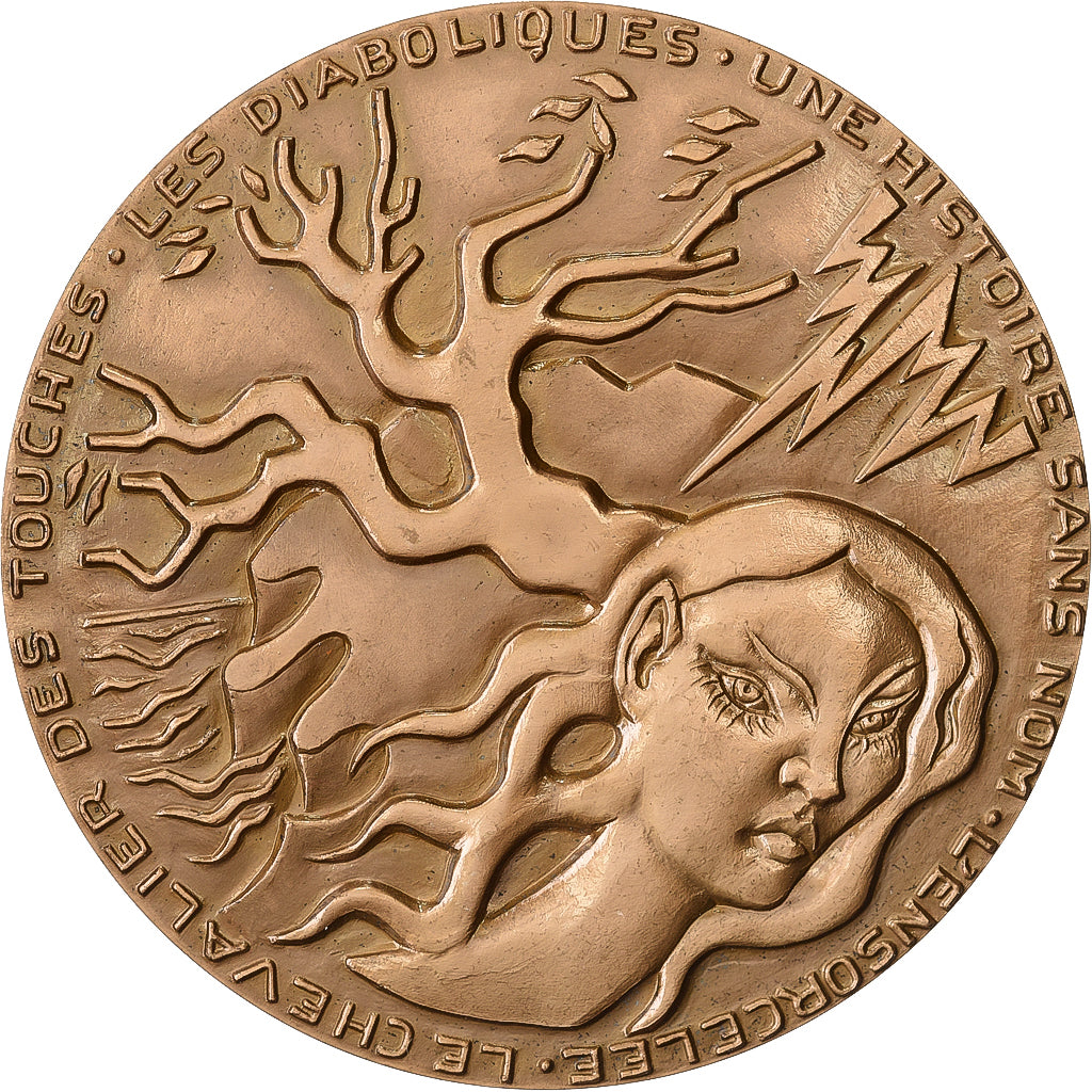 Francia, medaglia, Barbey d'Aurevilly, 1966, Bronzo, Thurotte, SPL