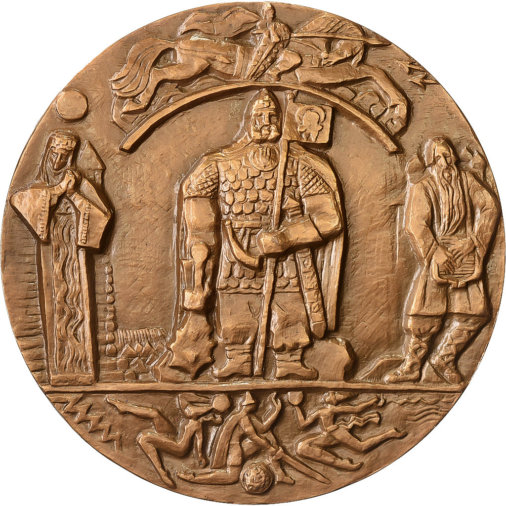 France, Medal, Alexandre Borodine, 1966, Bronze, Ponomarew, MS(63)