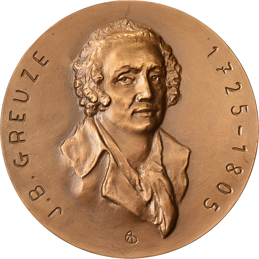 Francia, medaglia, Jean-Baptiste Greuze, 1966, MDP, Bronzo, Monier, SPL