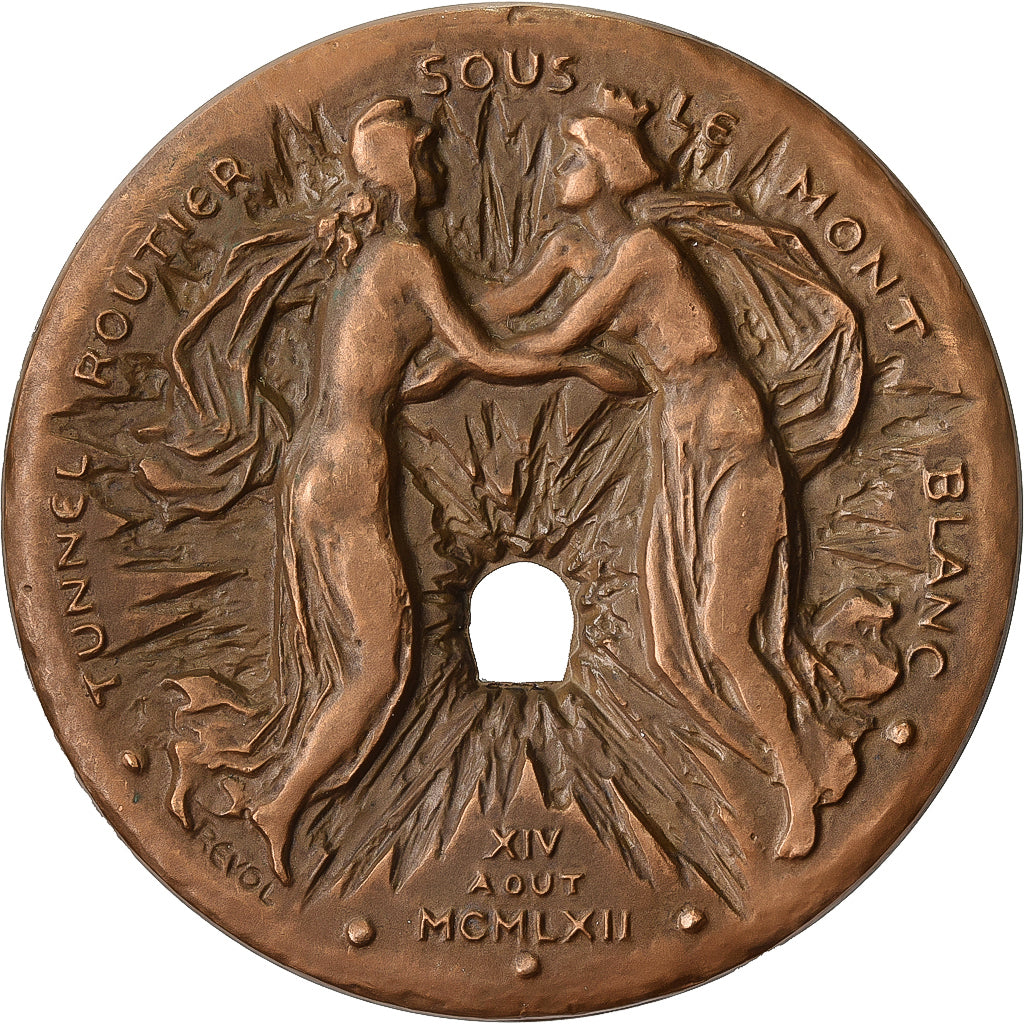 Frankreich, Medaille, Le Tunnel routier du Mont-Blanc, Bronze, Revol, UNZ