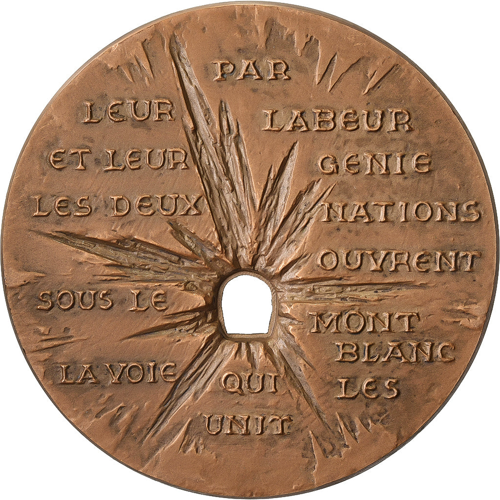 Frankreich, Medaille, Le Tunnel routier du Mont-Blanc, Bronze, Revol, UNZ