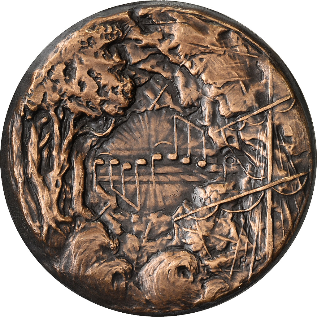 Francia, medaglia, Musique, Richard Wagner, 1968, MDP, Bronzo, Jean-Philippe