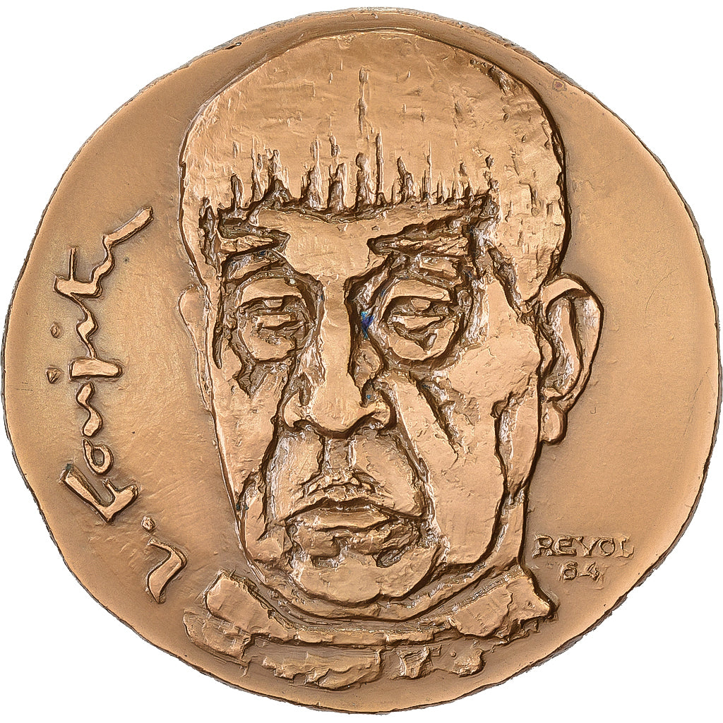 Francia, medaglia, Léonard Tsuguharu Foujita, 1968, MDP, Bronzo, Revol, SPL